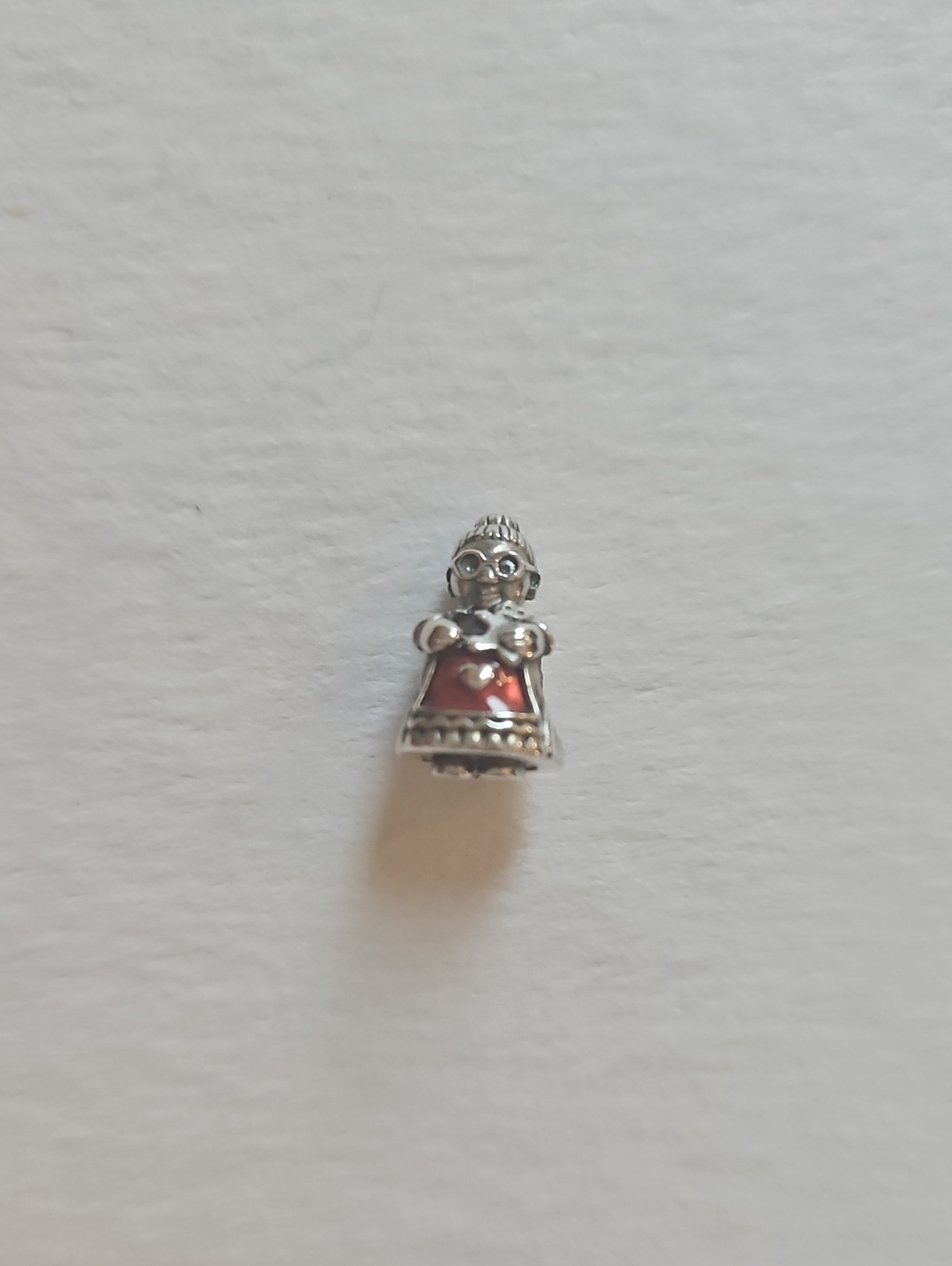 Pandora Sterling Silver Mrs. Claus Charm with Red Enamel Dress